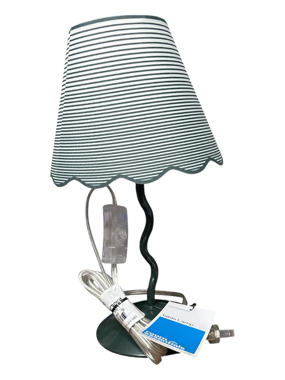 Room Essentials Green Wave Squiggle Novelty Table Lamp